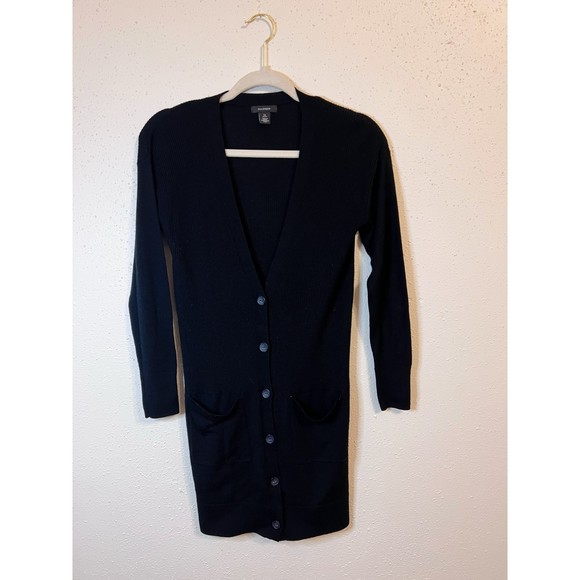Nordstrom Halogen Black Button Up Cardigan Womens Size XS Petite - Picture 3 of 4